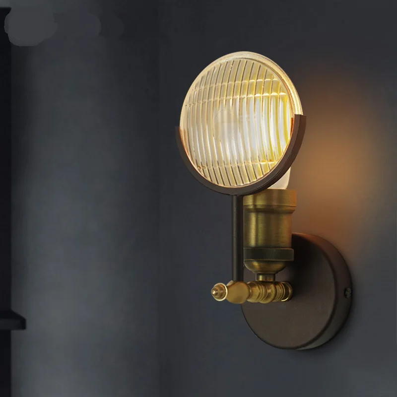 

Living room hallway balcony personalized creative entrance retro industrial bedroom restaurant vintage car wall lamp GY229