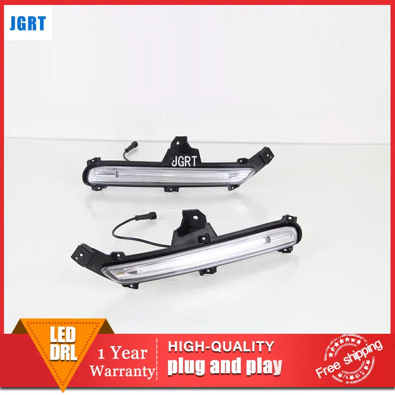 

car styling 2015 For kia K2 LED DRL For K2 led fog lamps daytime running light High brightness guide LED DRL