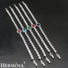 HERMOSA ювелирные изделия Уникальные Модные женские браслеты несколько стилей 925 пробы серебряный браслет длина 7 дюймов BKSL-005