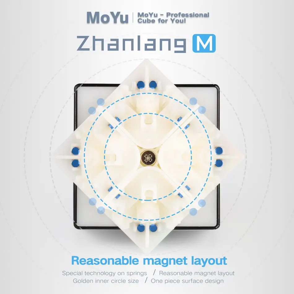 Moyu 2x2 кубик рубика SenHuan Zhanlang 2X2x2 Магнитный куб/Zhanlang 2x2 скоростной Кубик Рубика для профессионалов головоломка игрушки для детей