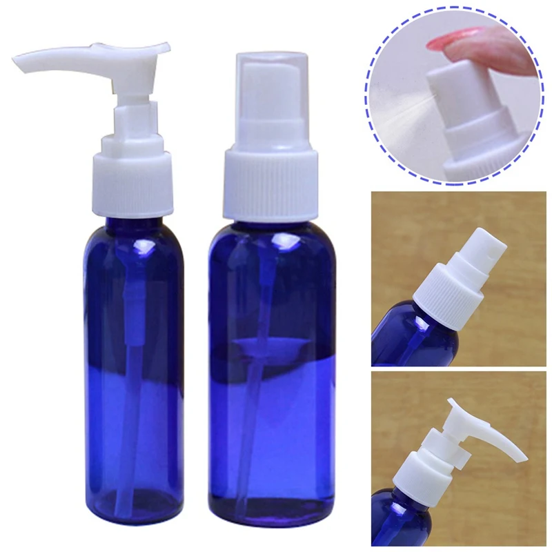 

100ml Blue PET Trigger Spray Bottle With Clear Sprayer Gun Watering Spray Bottle Refillable Bottle