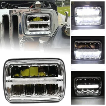 

5 x 7" 7 x 6" LED Headlight Square Car Headlamp Headlight for Jeep Wrangler YJ Cherokee XJ Comanche MJ upgrade H6014 H6054 H6052