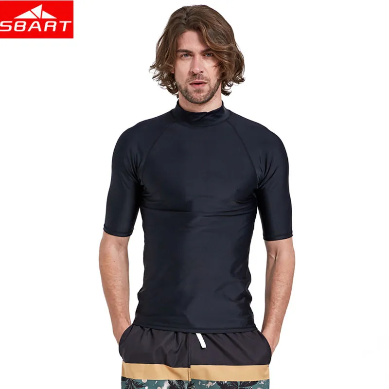 Diving Suit Snorkeling Diving Wetsuit Men Surfing Rash Guards Top Lycra Short Sleeve UPF50+ Quick Dry Windsurf Dive T-Shirt Plus 4XL