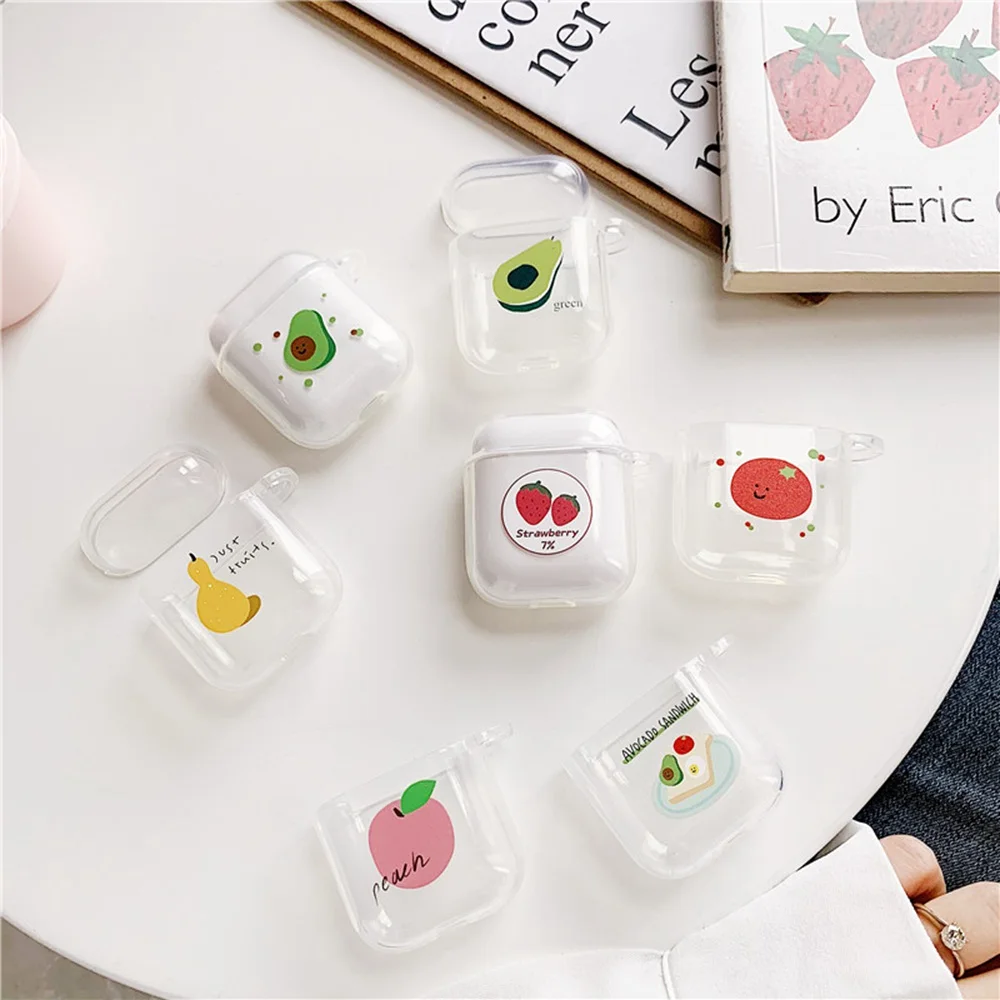 

Transparent Bluetooth Wireless Case For Airpods 2 Cases Silicone Cute Cover For AirPod Apple With Keychain Shockproof Coque Etui
