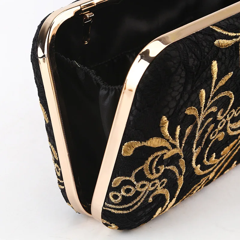 Andralyn New Printed Gold Embroidery Evening Bag Vintage Chain Shoulder Messenger Bag Clutch Lady Party Dinner Wedding Handbags Andralyn New Printed Gold Embroidery Evening Bag Vintage Chain Shoulder Messenger Bag Clutch Lady Party Dinner Wedding Handbags