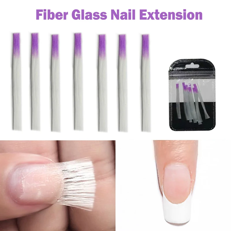 10 pcs/pack Nail Form Fibernails Acrylic Tips Fiberglass Extension Fiber Glass for Nails Silk Building Extension Manicur