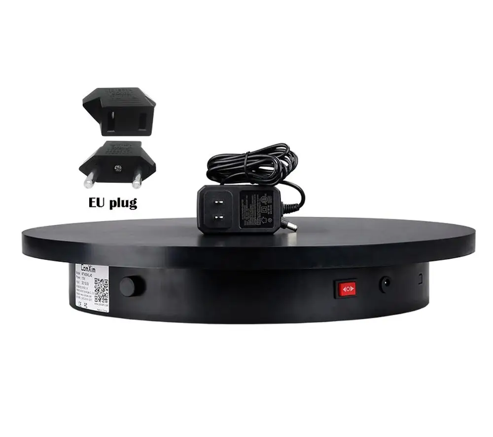 NT400KL40 электрическая фотография поворотный стол 40 см 15.7in ручка управления скоростью, 360 градусов продукт съемки, 3D сканирование ComXim - Цвет: Black with EU plug