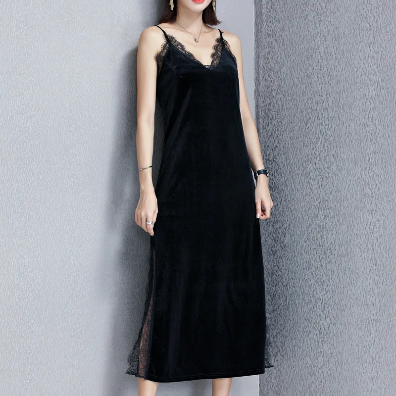 

2019 New Black Slip Sexy Women Long Women Slips For Women For Winter