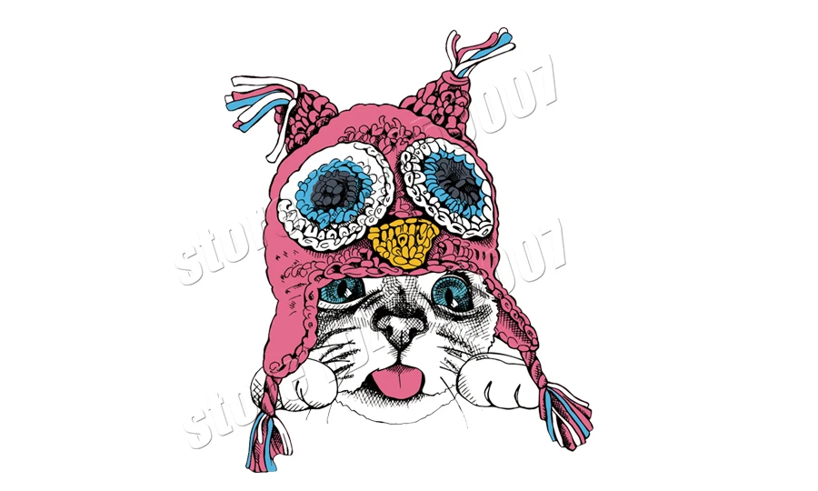 1-Colored Lion  Patches Iron On Stickers Print On T-Shirt Diy Accessory New Design Clothes Decoration Washable Parches