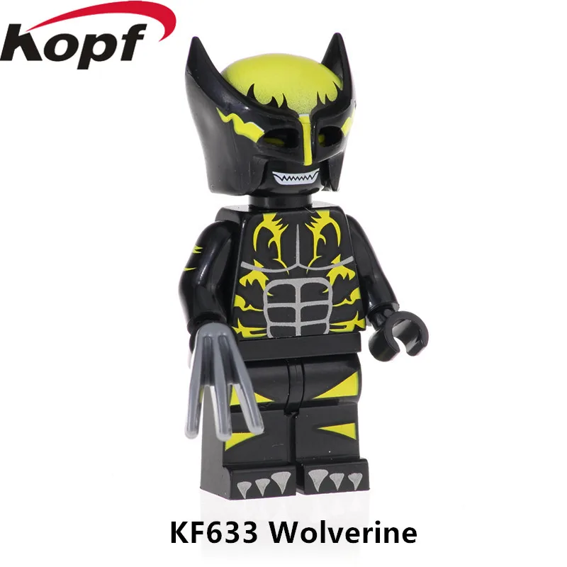KF633 одной продажи Супер Герои Росомаха темно Voyar Builder Конструкторы кирпичи фигурки героев модель подарок игрушечные лошадки для детей