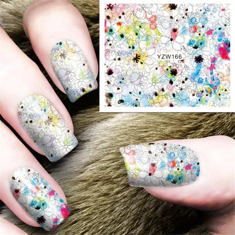 Дизайн с милой совой Маникюр Decoracion клей для ногтей Наклейка надпись на ногтях цветы водные наклейки Временные татуировки - Цвет: 166
