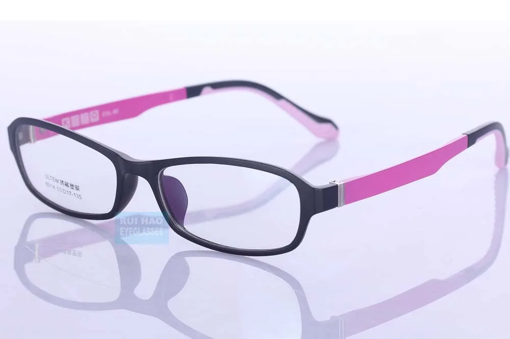 Женские очки полная безободковая оправа оптический рецепт оправы для глаз Женские оправы для очков - Цвет оправы: Black and Pink
