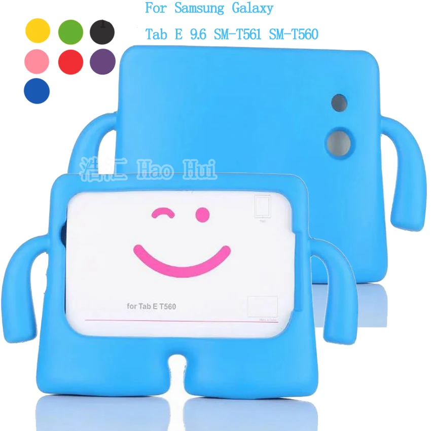 

For Samsung Galaxy Tab E 9.6"SM-T560 T561 Cover Baby Shock Proof Silicone Kids Protective Safe Foam Eva Handle Stand Case+Stylus