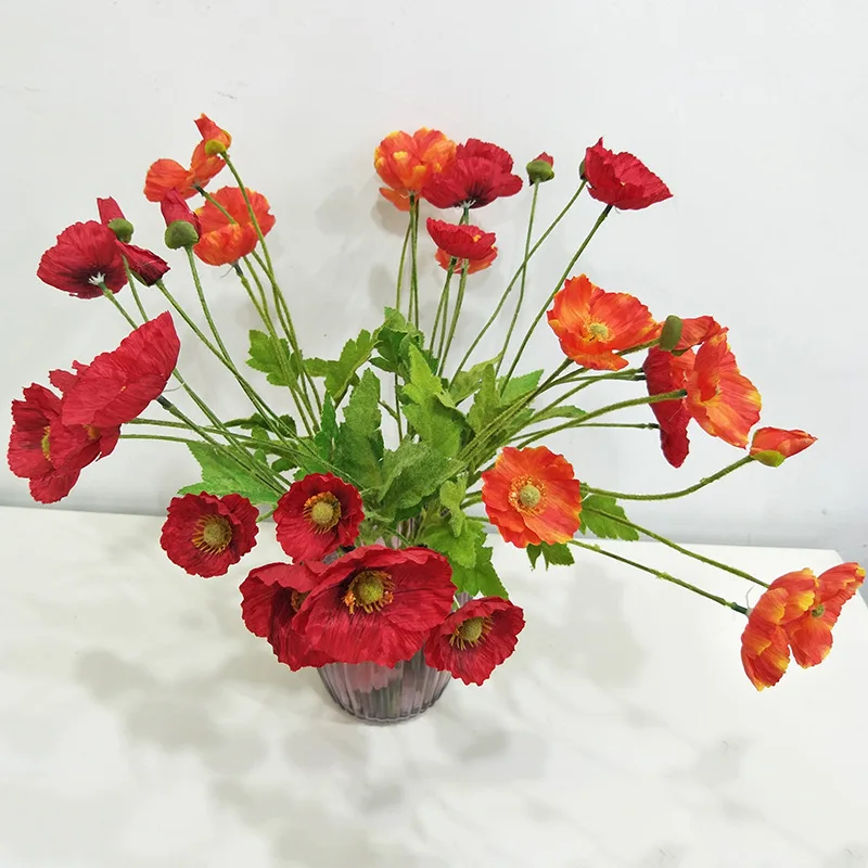 

Shou gan hua Corsage Home Wedding Decoration Artificial Flowers Simulation Poppy Wholesale Corn Poppy