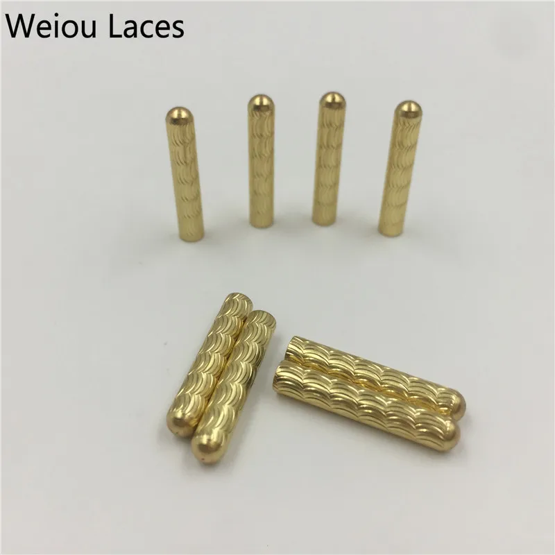 Weiou (100 قطعة/25 مجموعات) الساخن الذهب الأسود رباط الحذاء Aglets 4.0x22 مللي متر سلس رياضة أطقم إصلاح تقشفيه التبعي الملابس نصائح DIY