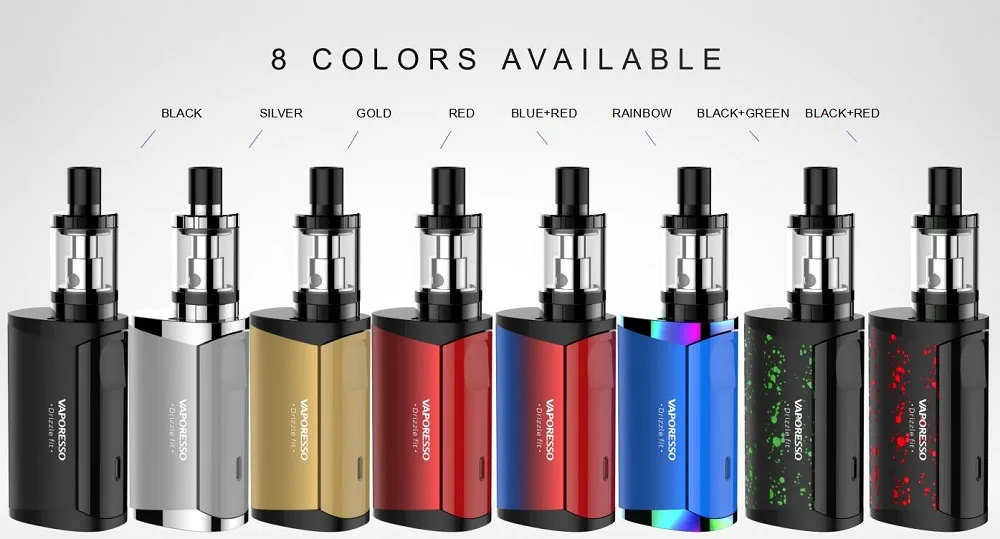 Original Vaporesso Drizzle Fit Starter Vape Kit With 1.8ml Tank & 1400mAh Built-in Battery E-Cigarette MTL/DTL Vape & EUC coil