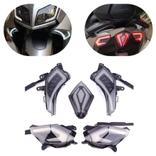 KEMiMOTO мотоцикл задний фонарь для YAMAHA TMAX 530 Tmax530 2012-2015 2016 сзади спереди светодиодный стоп-сигнал поворотов индикаторные лампы