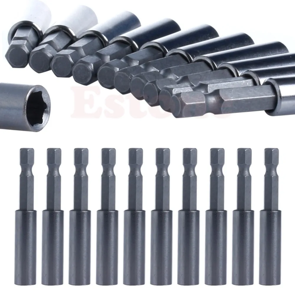

10 Pack of 1/4 Hex Shank Magnetic Bit Extension Holder For Power Hand Tools