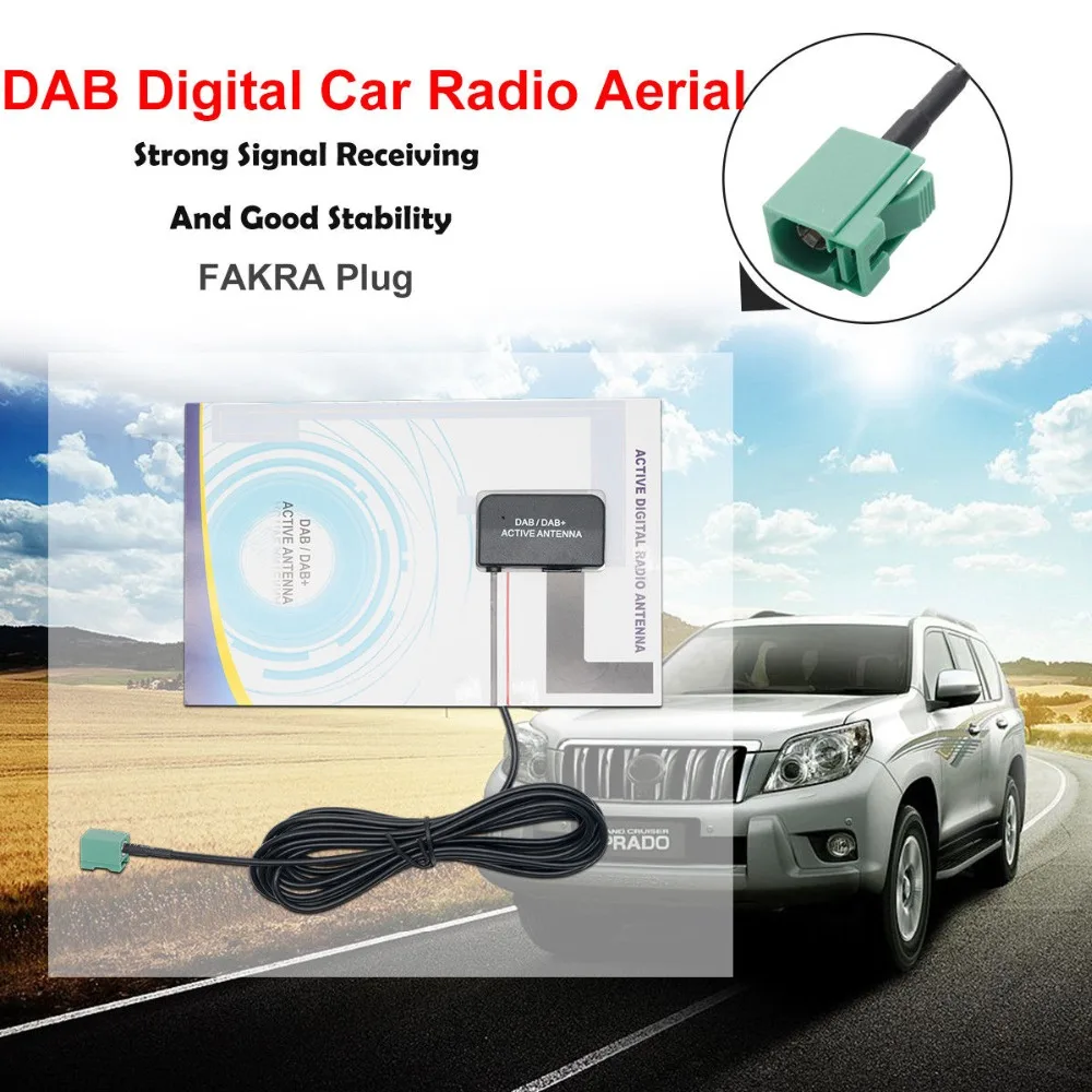 Pro DAB Цифровой walkie talkie автомобильное радио антенна Стекло крепление штекер Fakra С 3 м линия
