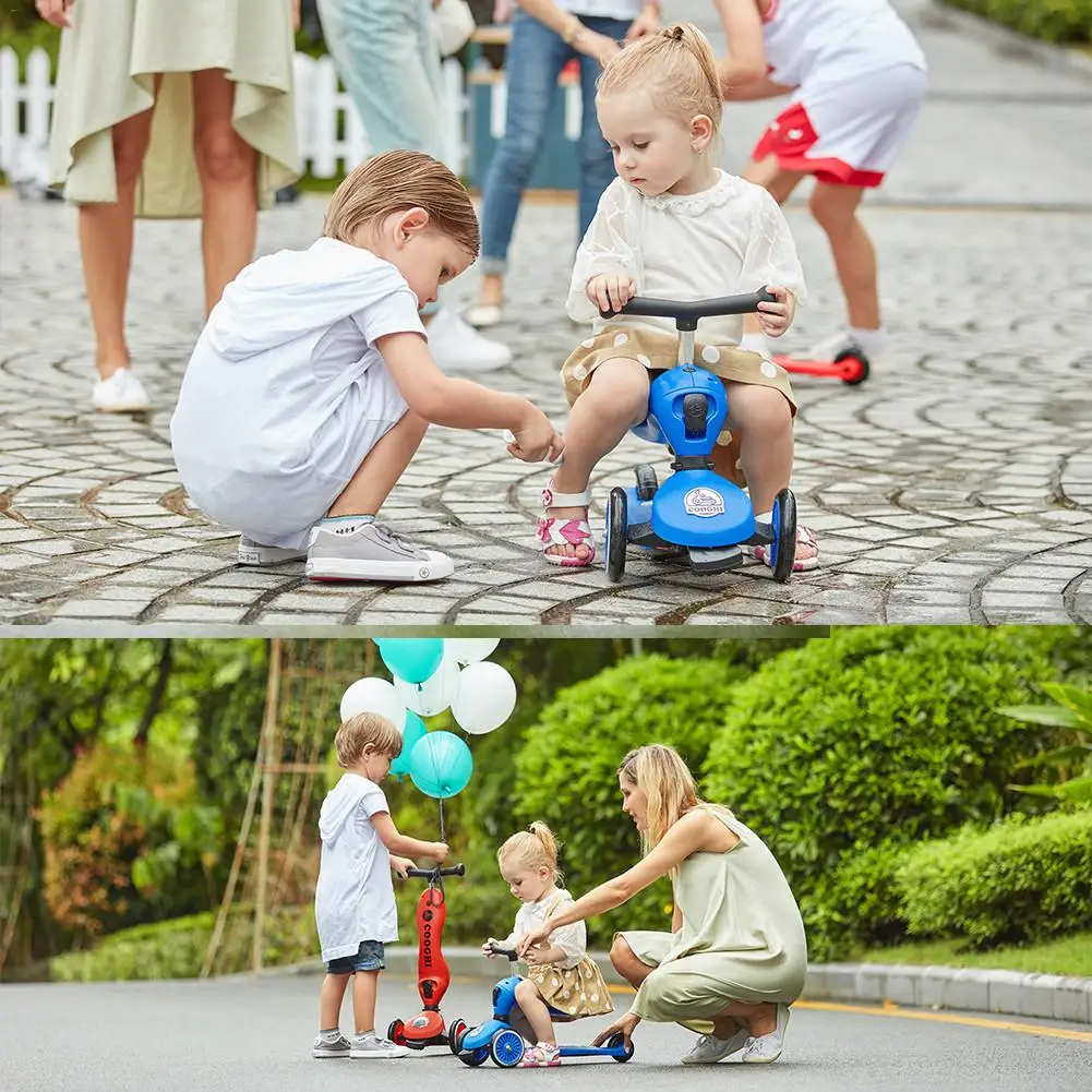 

Children's Toy Adjustable T-bar Three-car One-button Conversion Without Tools Interactive Toy Car Baby 1-5 Years Old Sale