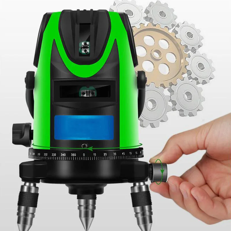 

3-Line Green 3D Laser Level 360 Rotating Fine-Tuning Laser Level Automatic Line Level Indoor And Outdoor Mode Detector Level