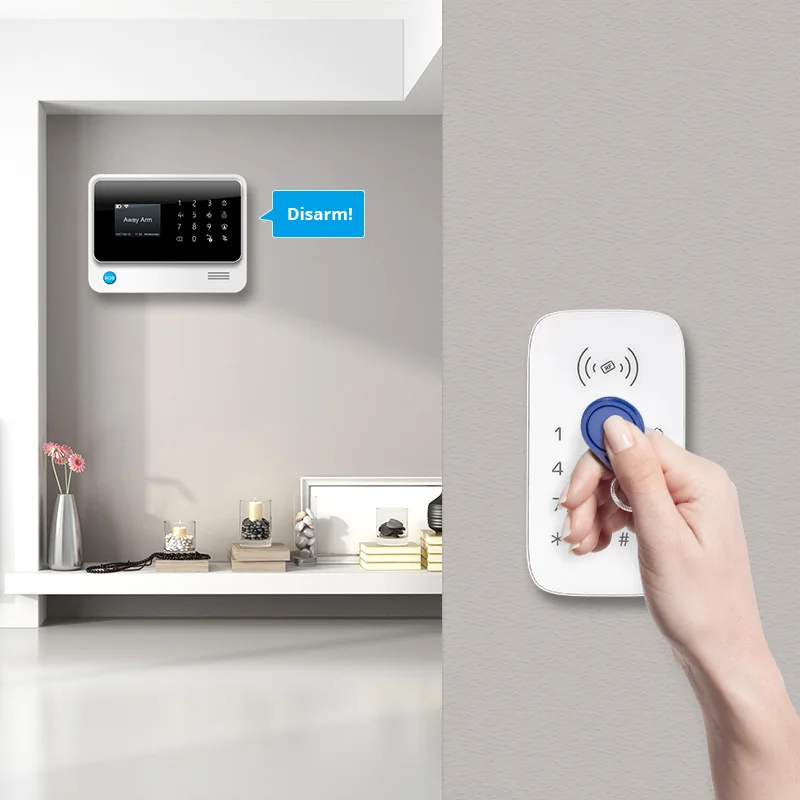 Беспроводная сенсорная клавиатура RFID для домашней системы сигнализации GSM Wi Fi 433