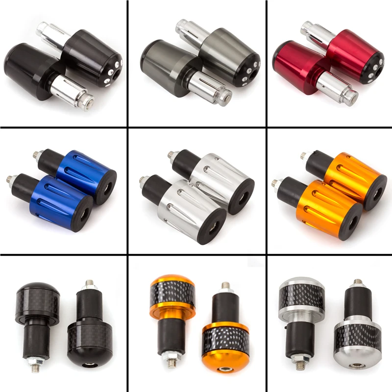 7/8" 22mm Aluminum Universal Motorcycle Handlebars Grips Ends Bar Ends