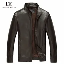 Luxury Genuine sheepskin leather jacket Brand Dusen Klein men font b slim b font Designer spring