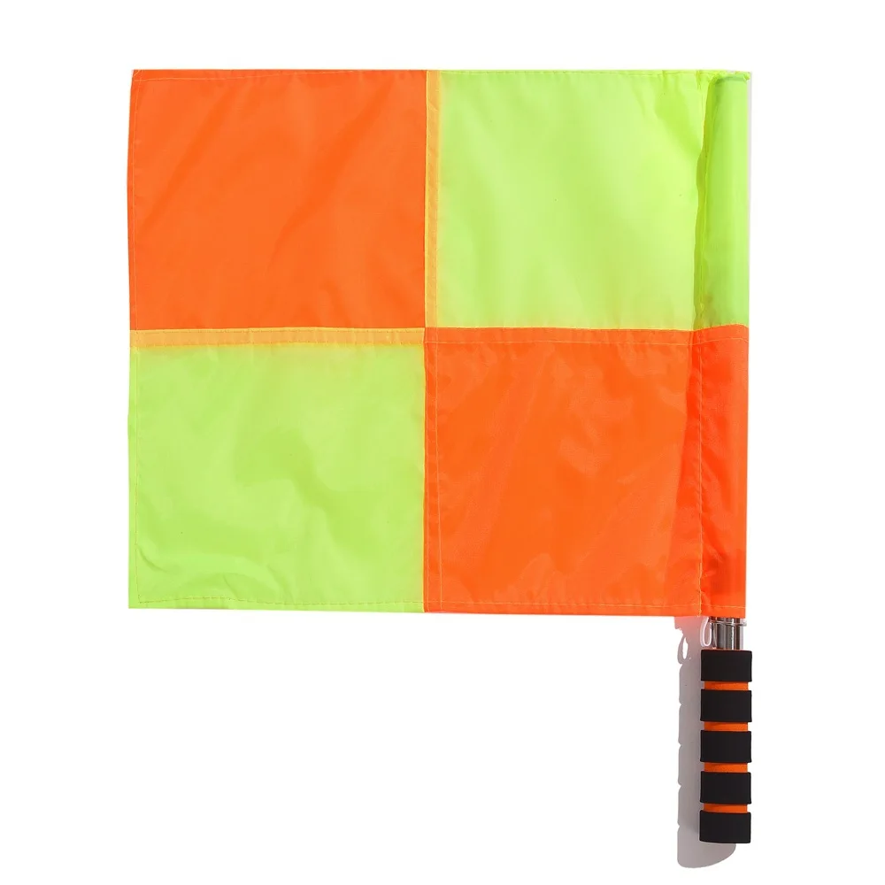 Side cut flag Football referee Patrol Offside Hand flag 2 Pack with long-term supply of cloth cover