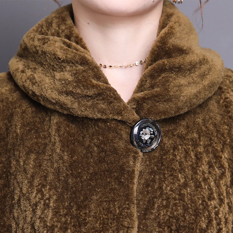 Nerazzurri Real fur coat women winter 2018 long large size oversize sheep fur jacket 5xl 6xl 7xl warm sheared lamb fur overcoat