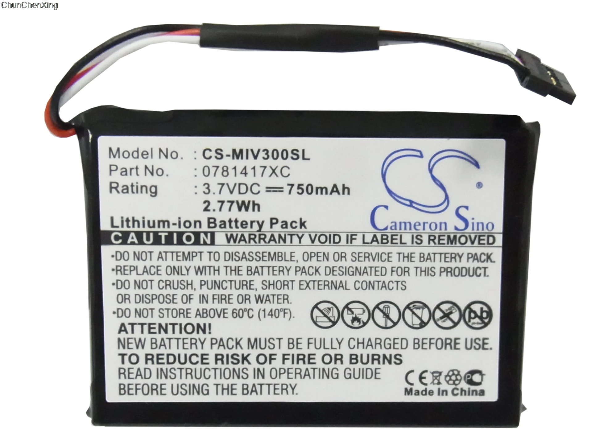 

Cameron Sino 750mAh Battery 0781417XC for Mitac Mio Moov 360u, 300, 301, 310, 330, 330u, 350, 360, 370