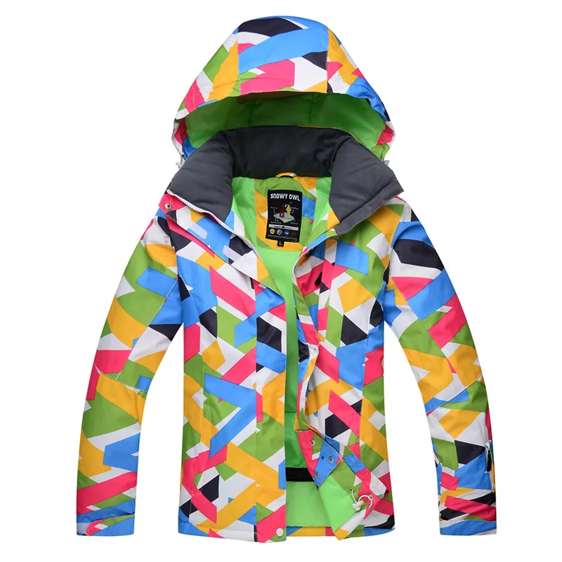 Зимняя уличная Лыжная куртка ветрозащитная Супер Теплая Лыжная куртка водонепроницаемая 10000 женская теплая куртка высокого качества - Цвет: Бежевый