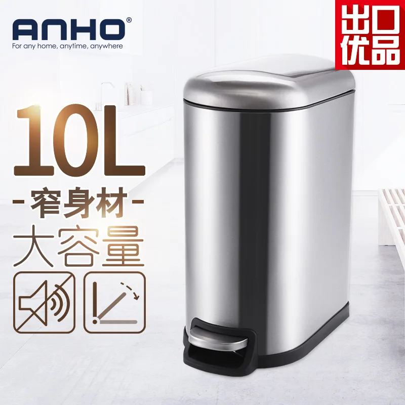 

Large stainless steel household trash can