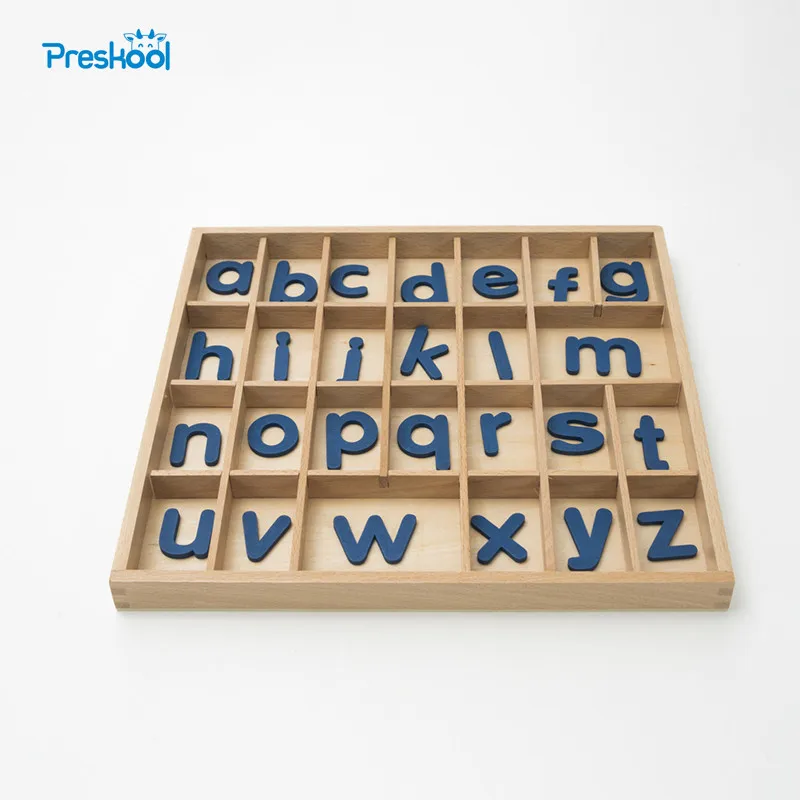 Baby font b Toy b font Montessori Movable Alphabets Box Letters Wood for Early Childhood Education