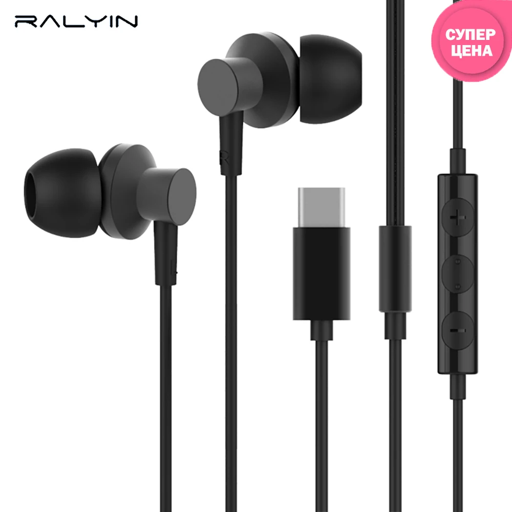 

Type C earphone USB C Earbud With High Resolution Audio headset In-Ear Earphone with micphone button on cable usb c earphone