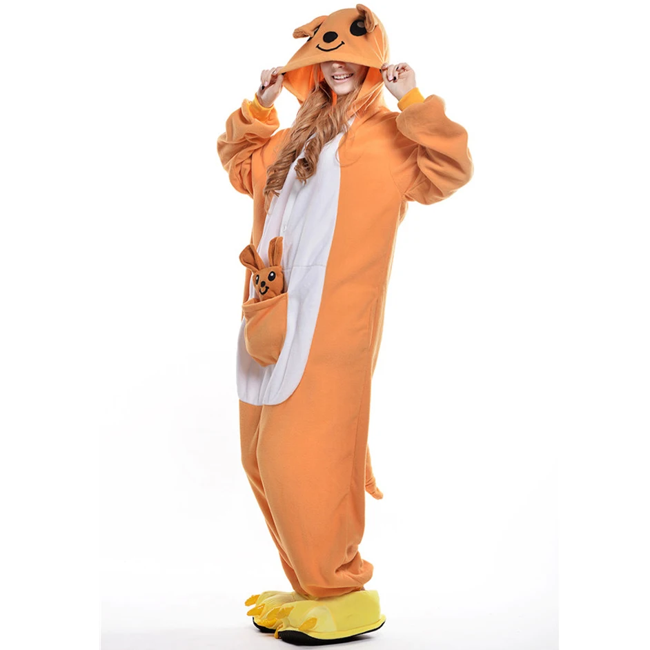 Costume Kangaroo Tracksuit Pajamas Soft Cartoon Costumes Onesies