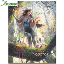 Yogotop Diy лес, нарисованный бриллиантами сказочный, фантастический Алмазная вышивка распродажа Набор для начинающих Алмазная вышивка пользовательские фотографии Стразы YY1035