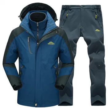 

Winter Ski Suit Men Brands 2019 High Quality Ski Jacket And Pants Snow Warm Waterproof Windproof Skiing And Snowboarding Suits