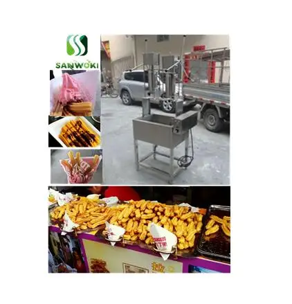 

Multifunction Churros Machine & Fryer new powerful gear system churros machine with hollow mould churros maker with solid mould