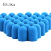 20pcs Blue Plastic Sanding Caps 16*25mm Pedicure Care Milling Cutter for Manicure Machine File Cuticle Clean Accessory Tools 1