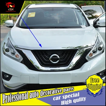 

Car styling Car Front engine trim front grille trim for Nissan Murano 2015-2016 car engine cover trim decorative Accessories