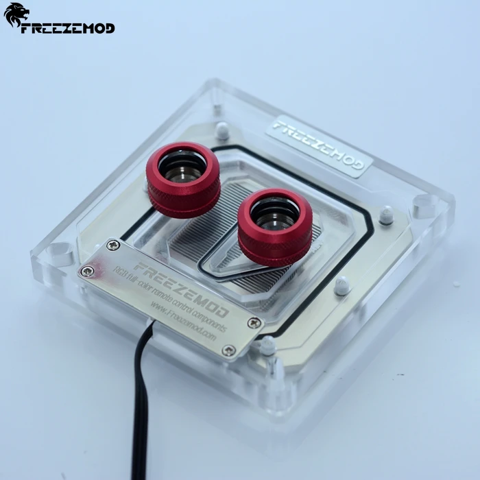 

Freezemod computer water cooling system pc water cooler CPU copper block RGB led light for intel LGA 1151 115X 2011. INTEL-XPM