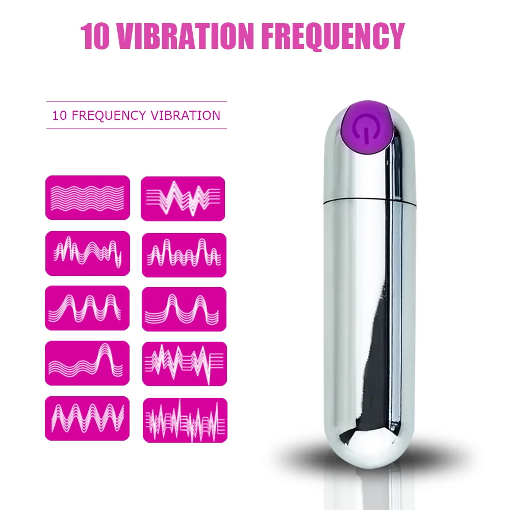 Rechargeable Waterproof 10 Speeds Vibrating Vibrators Sex Bullet Sex Products Mute Vibration Egg Vibrator Sex Toys For Women-9