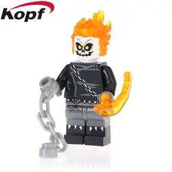 XH 975 Супер Герои одной продажи Модель Железный человек кирпичи Ulysses Klaw Ghost Rider собрать строительные блоки для детей игрушки подарок