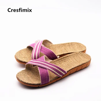 

Cresfimix chinelos mulheres women fashion soft & comfortable spring slides lady casual summer slip on slippers cute slippers