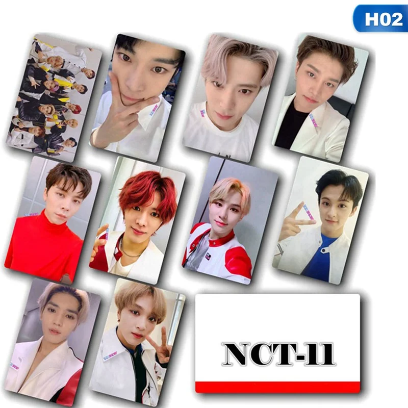 Kpop NCT 127 NCT мечта коллективный член ЛОМО фото карта наклейка липкая Фотокарта Плакат 10 шт./партия Лидер продаж - Цвет: H02