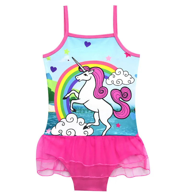 

Retail New Unicorn baby girl Bikini one piece Kids girls swimsuit kid swimming Bathing Suit Swim Wear Children Girl Bikini