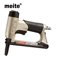 Meite MT8016LN 21GA crown 12.8mm fine wire stapler 80 staples length 6-16mm series furniture long nose pneumatic nailer gun meite manufacture 1010fl crown 11 2mm long nose staple pneumatic air tools spare parts stapler nailer gun sep 12th update tool