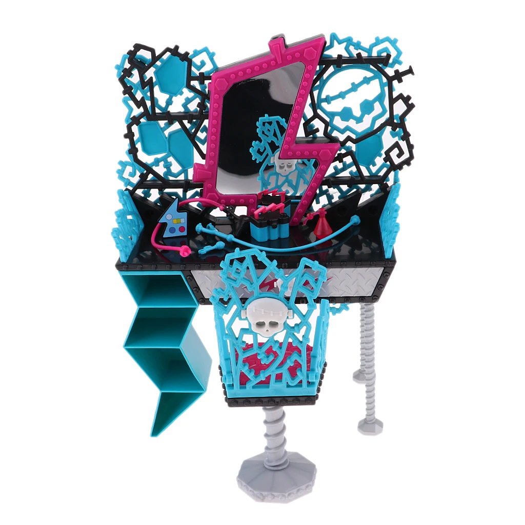 Vibrant Colors Dressing Table for Monster High Doll Furniture 1/6 30cm Dolls Accessories Gift