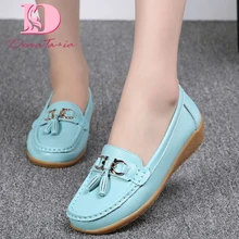 DoraTasia/Женская обувь из мягкой кожи; женские лоферы с металлическими кисточками; женские мокасины для отдыха; обувь для вождения; прогулочная балетная обувь